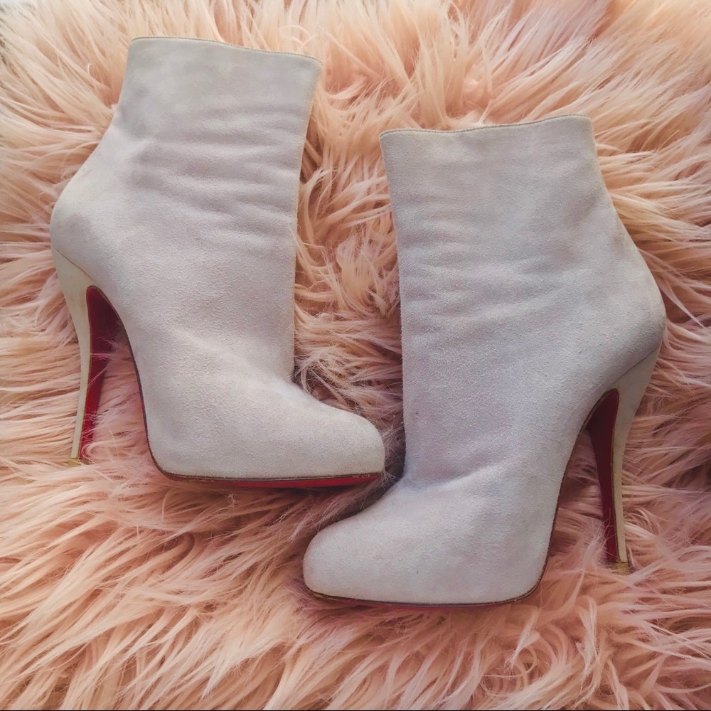 Christian Louboutin Feticha Booty 120 Suede Lila